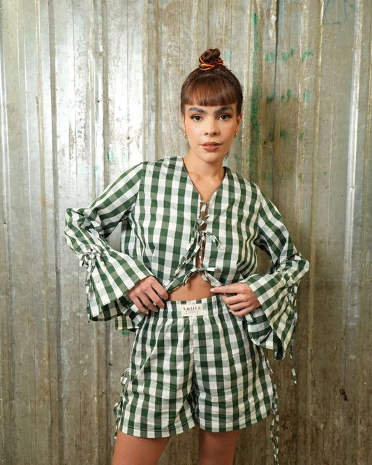 Camisa cuadros - Verde Pino