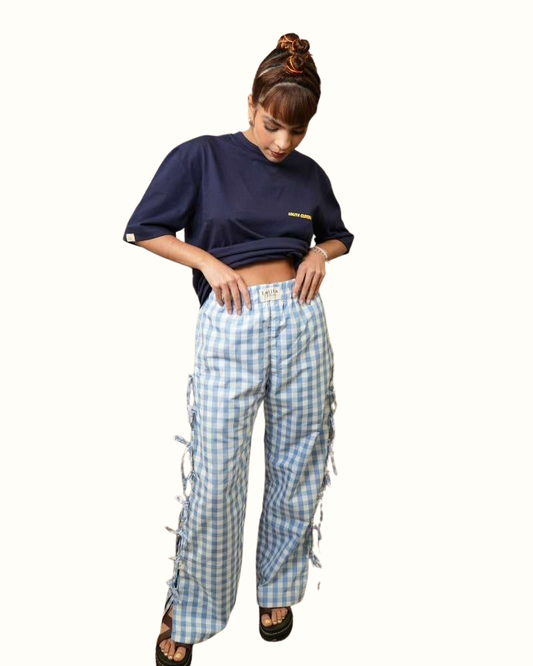 Pant Cuadros - Azul