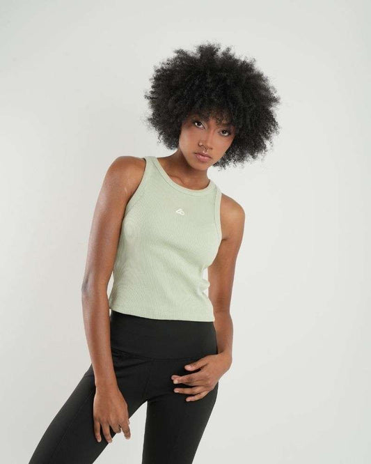 Rib Tank Top - verde bebe