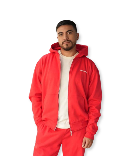 Good People Zipper Hoodie - Rojo