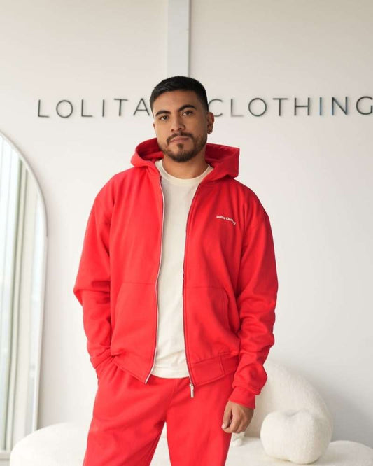 Good People Zipper Hoodie - Rojo