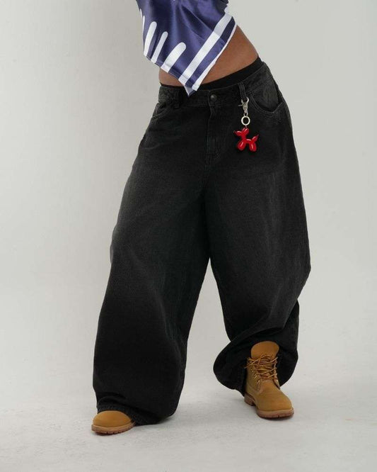 Jeans bota ancha - Negro