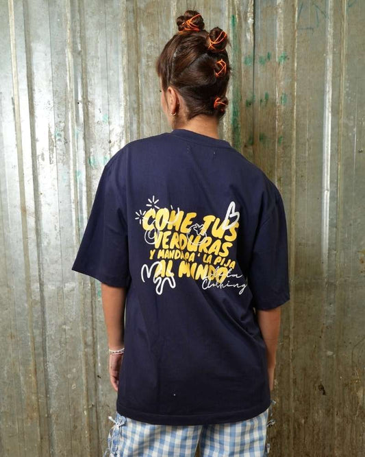 Camiseta "come tus verduras" - Azul Navy