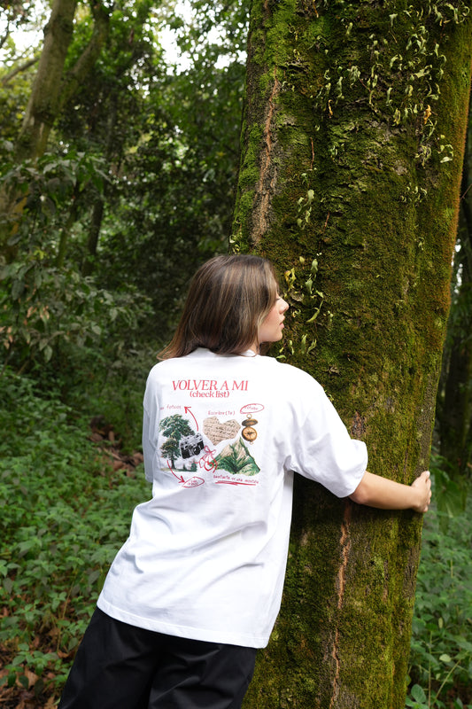 Camiseta "volver a mi" - blanca