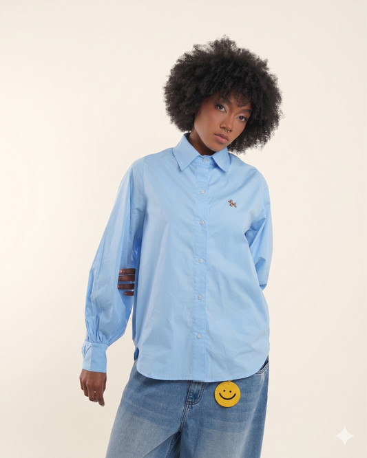 Camisa globo - Azul Cielo