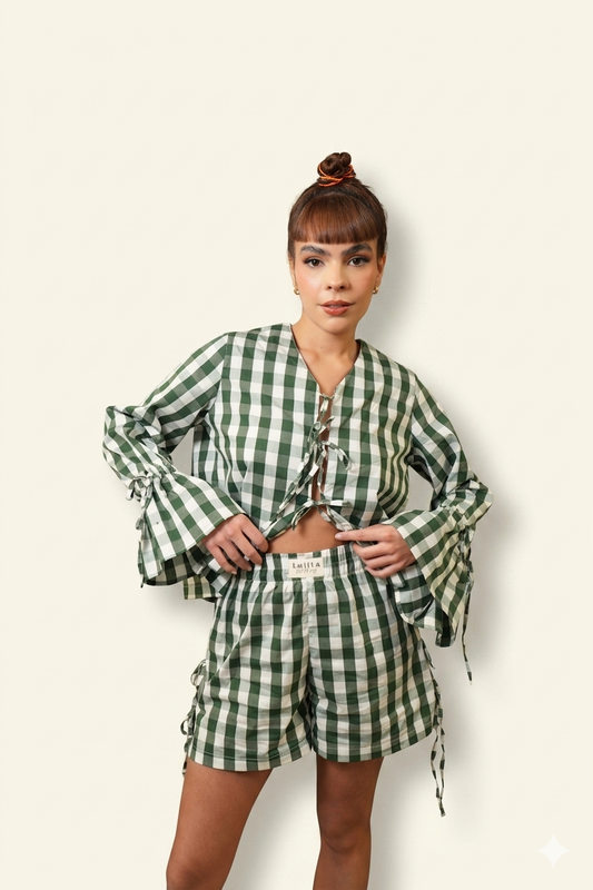 Camisa cuadros - Verde Pino